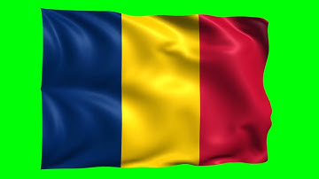 Chad Waving Flag Green Screen Animation | 3D Flag Animation | Royalty-Free