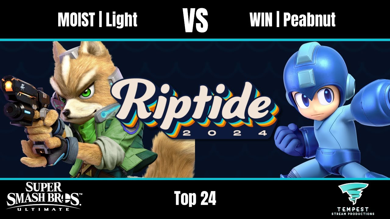 MOIST | Light (Fox) vs WIN | Peabnut (Mega Man) - Ultimate Top 24 - Riptide 2024