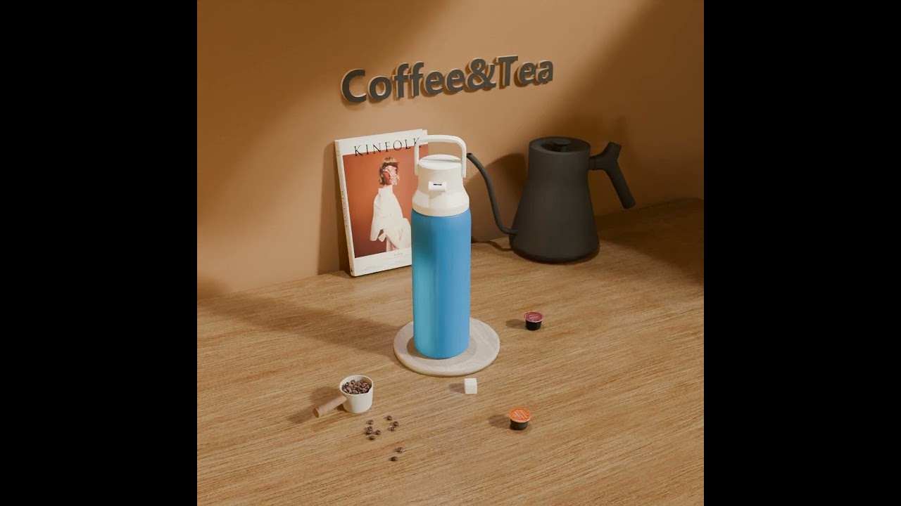 OASE 20oz Double Wall Vacuum Insulated  Stainless Steel Portable Water Bottle With Straw and Pop-up