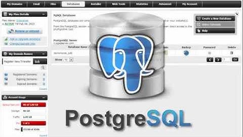 How to create a new PgSQL database - OzeVision Web Hosting Tutorial