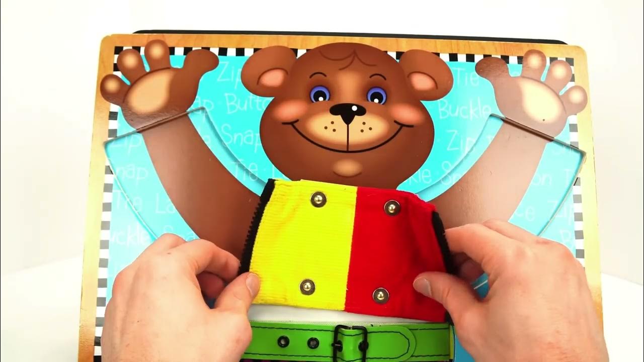 🤔🤔 Teddy bear puzzles teach kids how to use zippers, buttons, and belts