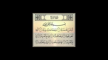 سورة الشرح، بصوت القارىء الشيخ محمد الكنتاوي