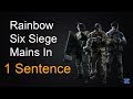 Every Rainbow 6 main described in 1 sentence pt. 1