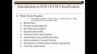 ICD Coding 1 4 Main Term
