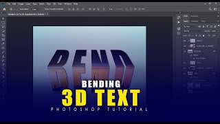 Bending 3D Text Effect in Photoshop in Hindi/Urdu   |  Advanced Photoshop Tutorial