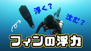 ダイビングフィンの浮力