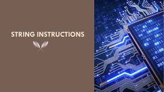 STRING INSTRUCTIONS |8086 |MICROPROCESSOR |