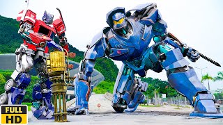 Gipsy Jaeger vs Optimus Prime Robot War in Future World | Battle Scene | Movie Clip HD screenshot 1