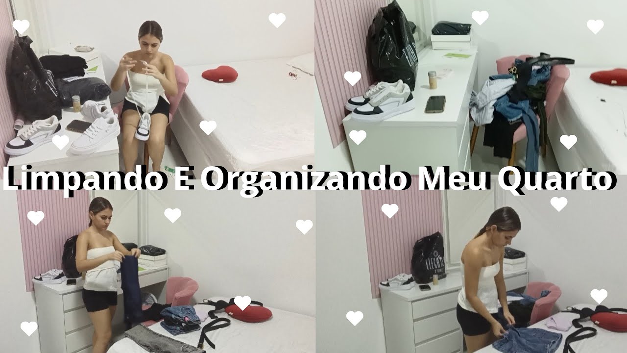 LIMPANDO E ORGANIZANDO MEU QUARTO/*limpando o chão, organizando minha cama *