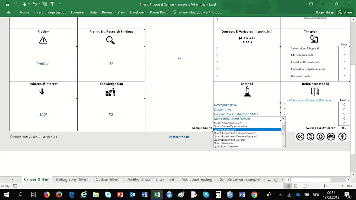 Thesis Proposal Canvas Tutorial