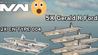 CN Type 004 Assault Carrier Vs Gerald R Ford Aircraft Carrier | 2 vs 5 Battle | Modern Warships screenshot 3