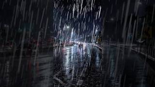 rain on the highway at night #shorts #short #rain #asmrrain #rainsounds
