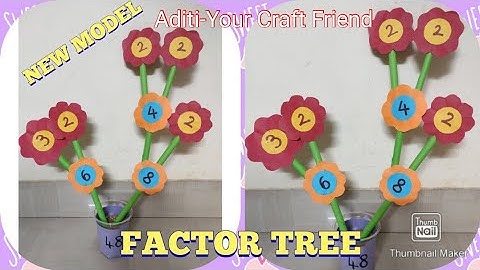 Making Factor Tree - Maths project - ft. Aditi - 4th Grade - Easy Maths project - Maths model making