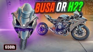 RACED MY 352HP Ninja H2 vs 1600cc Built Motor Busa!