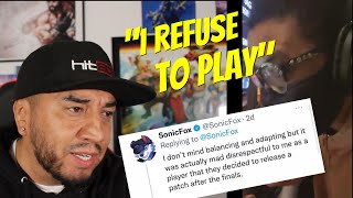 Sonic Fox UPSET and DQ's in DBFZ World Finale | DNF Duel Hype Action | FGC Reacts! screenshot 2