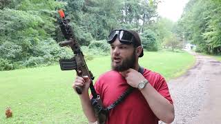 BUDGET M4 Airsoft Review! Lancer Tactical M4 AEG Airsoft Rifle mp4