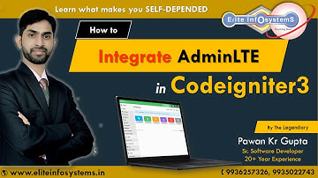 How To Integrate AdminLTE in Codeigniter 3