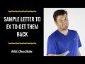 Sample Letter To Ex To Get Them Back