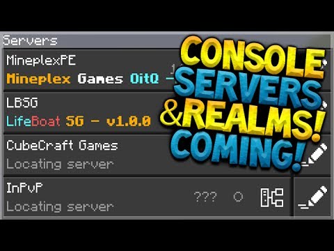Minecraft Xbox One Servers Servers Realms Coming To Minecraft Console Crossplay Youtube