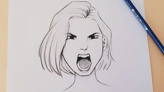 رسم بنت بقلم الرصاص للمبتدئين بطريقة سهلة وبسيطةhow to draw a girl for beginners | pencil sketch |