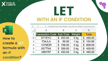 WRITING COMPLEX EQUATIONS WITH THE LET AND IF FUNCTION BY EXCEL IN A MINUTE