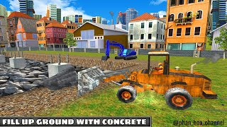 Trò chơi thợ xây - Game máy xúc, xe tải xây dựng ngôi nhà | New House Construction Simulator screenshot 1