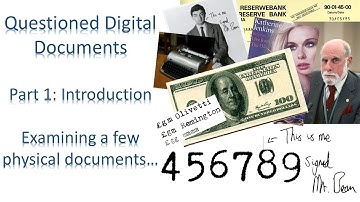 Questioned Digital Documents - An Introduction (1a)