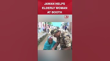 Bihar Elections 2025: Security Personnel Helps Elderly Woman At Polling Booth | #etnow #shorts