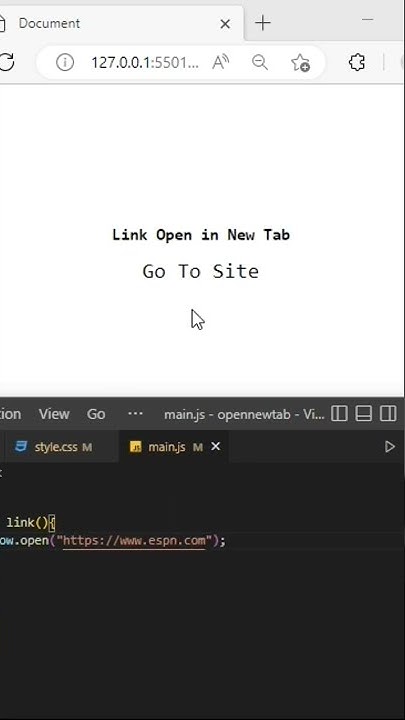 How to open website in new tab html css JavaScript - YouTube