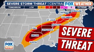 Severe Threat Stretches Over 1,000+ Miles From Great Lakes To Plains Wednesday; Tornadoes Possible
