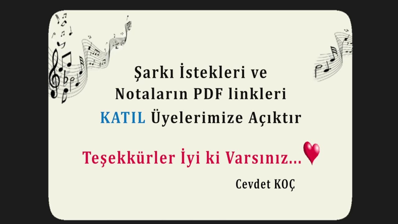 Aşk Durdukça - KARAF   NOTA SOLFEJ