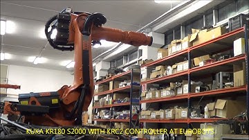USED ROBOT KUKA KRC180 S2000 WITH KRC2 CONTROLLER AT EUROBOTS