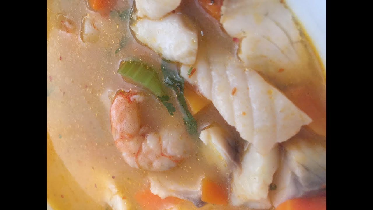 Caldo de Filete de Pescado y camarón - YouTube