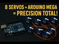⚙️ 8 micro servos sincronizados #arduino #proyectosarduino #electrónica