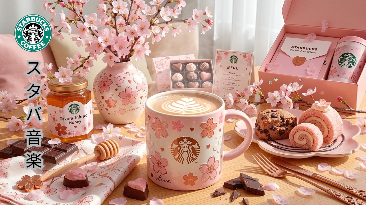 【途中広告なし】【スタバ bgm】2月のカフェでスターバックスのベスト曲を聴く🌸 春の朝のジャズ音楽がリラックスした雰囲気を演出します｜作業・勉強・読書・瞑想に最適なBGM ~ 良い一日を