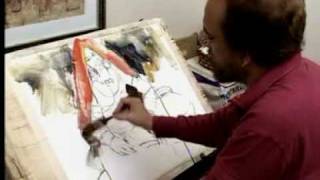 watercolor master painting figurative demonstration