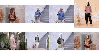 30 Model Baju Batik Kombinasi Polos Wanita Terbaru