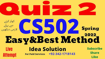 cs502 quiz 2 solution spring 2022 cs502 quiz 2 2022 cs502 quiz 2 solution 2022 quiz 2 live cs502