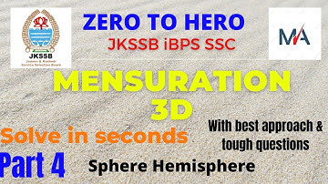Mensuration 3d part 4 JKSSB STOCK ASSISTANT VETERINARY PHARMACIST IBPS assistant compiler