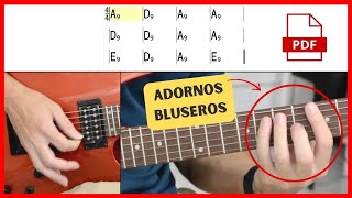 Adornos bluseros entre acordes | Curso de Guitarra Blues