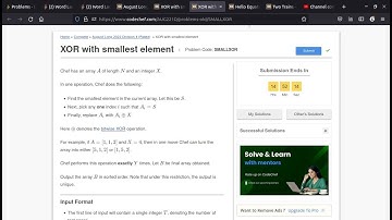 XOR with smallest element Problem Code: SMALLXOR