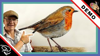 Watercolour Painting Techniques - Learn How To Paint a Robin 🎨