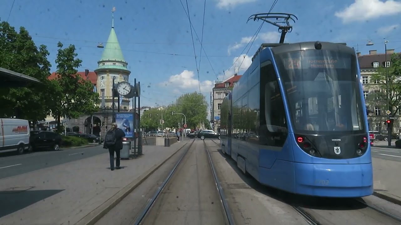 Tram München - Linie 21 Westfriedhof - Sankt Veit Str.  [ 05.2022 ]