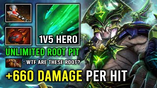 WTF Unlimited Root 1v5 Monster Underlord +660 Damage Per Hit Max Atrophy Aura Dota 2