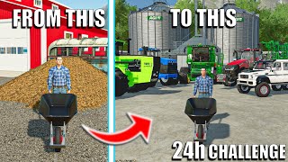 I will spend 24h on FLAT MAP...Let's see what will happen | Survival Challenge| Farming Simulator 22