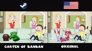 4kids Censorship in Rick And Morty like GARTEN OF BANBAN