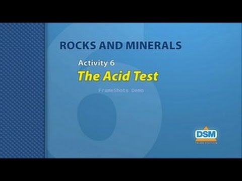 Rocks and Minerals - Activity 6: The Acid Test