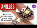 💍 Cómo hacer ANILLOS tejidos en MOSTACILLAS fáciles y bonitos 🤩 Paso a Paso.