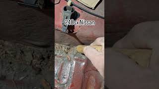 240sx Nissan floor panels rust.
