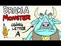 How to draw an ugly monster  using letter m